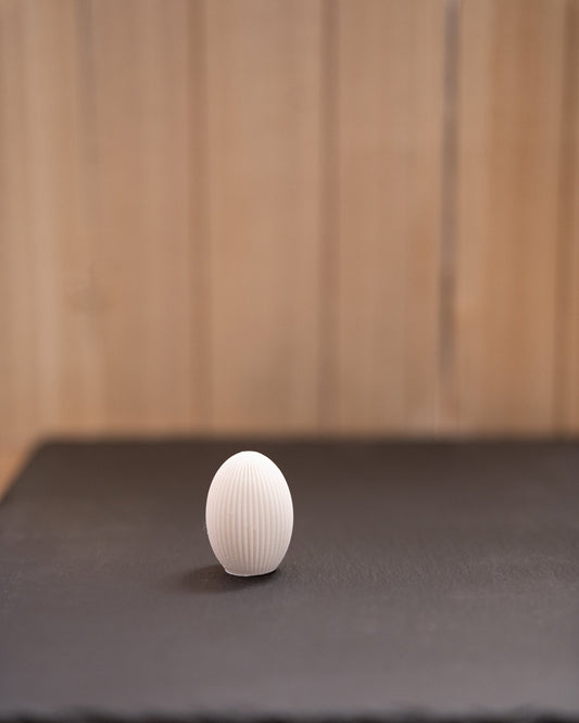 Deko - Ei Skulptur in Lamellen - Optik – Osterdeko - Ribbed Collection - DIMMEL.design